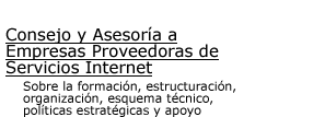 Consejo y Asesor�a a Empresas Proveedoras de Servicios Internet