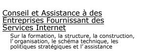 Conseil et Assistance � des Entreprises Fournissant des Services Internet