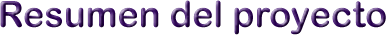 Resumen del proyecto